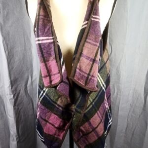 Natural Reflections Vest, Multicolored Plaid, Size L
